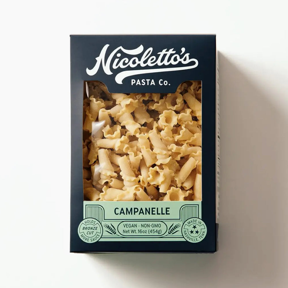 Nicoletto's Bronze Cut Campanelle Pasta